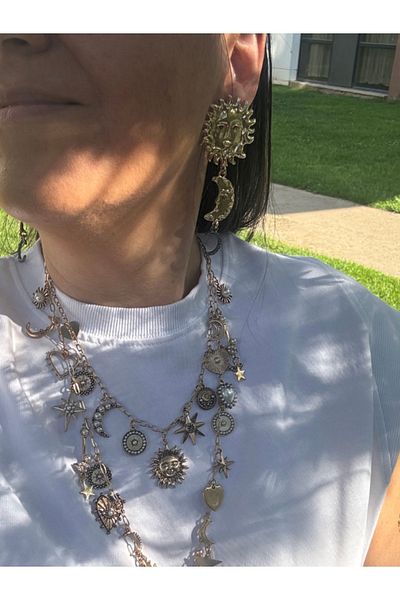 bijuxbymrv Zr Model Sun Moon Earrings