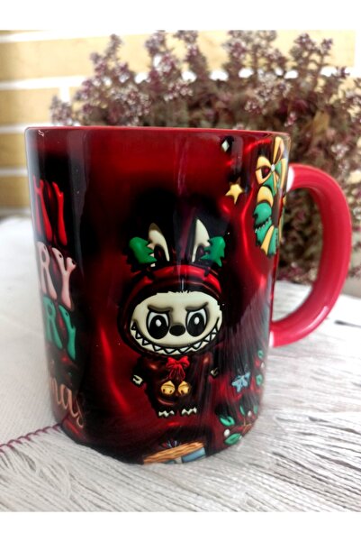 Mugs and love Labubu baskı porselen kupa