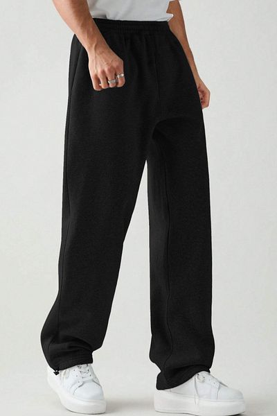 BSBSPOR Loose Baggy Adjustable Long Summer Sweatpants Men Women Gray Black Smoked