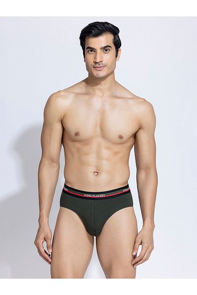 John Player By Styli Pack of 2 - Solid Briefs with Elastic Waistband