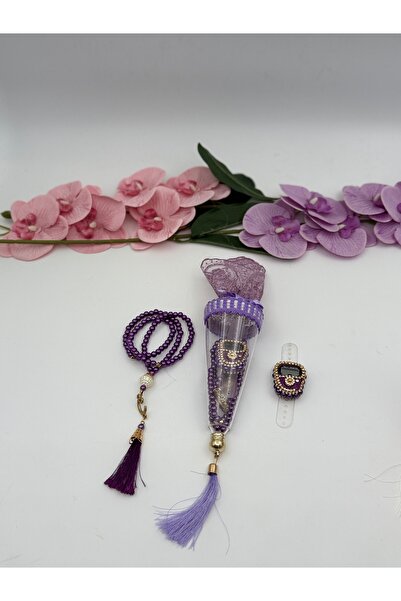 Uğurlu Hac Set de 10 mătănii din argint sterling pentru rugăciune.