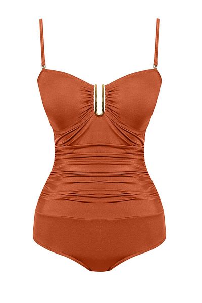 SAILOR moda Gathered Swimsuit with Accessories