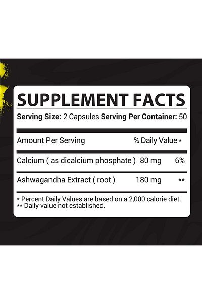 Trufuel Ashwagandha, 180mg, 100 Caps, 50 Servings