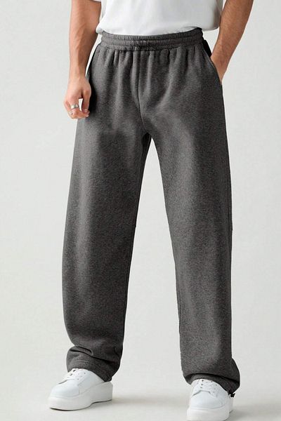 BSBSPOR Loose Baggy Adjustable Long Summer Sweatpants Men Women Gray Black Smoked