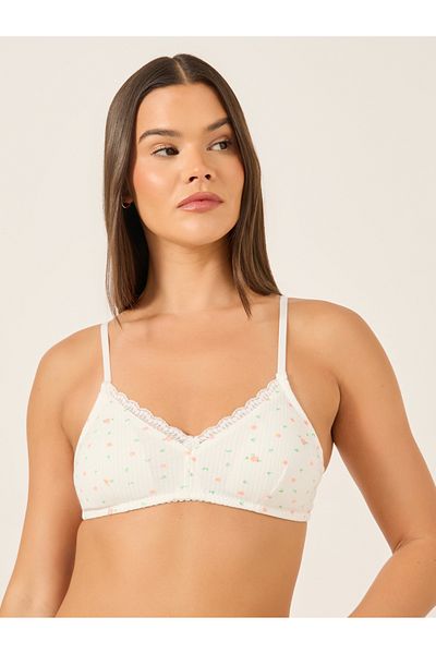Styli Pack of 2 - Ditsy Printed Ribbed T-Shirt Bra