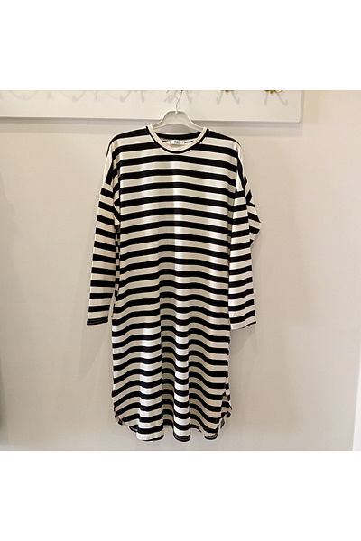 OceanGiyim Women's Summer Pocketed Striped Tunic