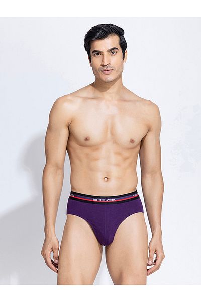 John Player By Styli Pack of 2 - Solid Briefs with Elastic Waistband