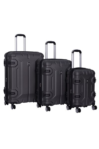 OEM Set 3 trolere, Mărimi S+M+L, Extensibile, 4 roți duble cu rotație la 360°, ABS durabil, Rezistent la șocuri