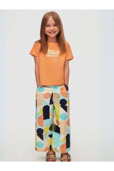 Zekids Girl's Geometric Patterned Trousers