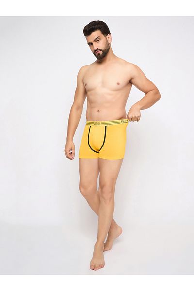 John Player By Styli Pack of 2 - Solid Trunks with Striped Waistband