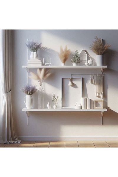 UnicSpot White chipboard shelf, 80x40x1.8 cm