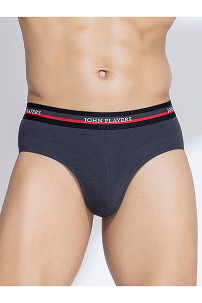 John Player By Styli Pack of 2 - Solid Briefs with Elastic Waistband
