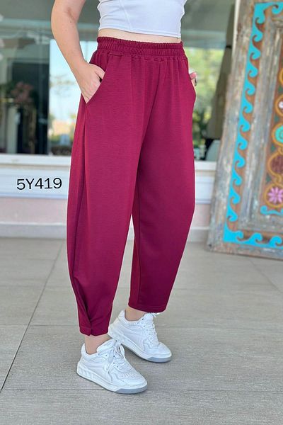 İnce Topuk Modal Fabric Harem Pants 5Y419