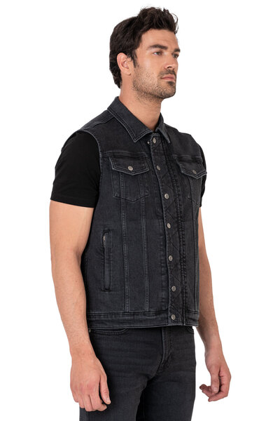 The Biker Jeans Iron Vest Air Motosiklet Yeleği Erkek