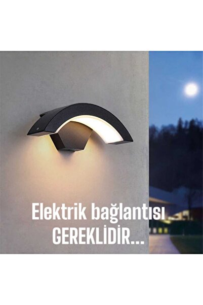 fullreyon Elektrikle Çalışır 24 Watt İç ve Dış Mekan Led Duvar Aplik Bahçe Kapı Girişi Armatür 3200K Gün Işığı