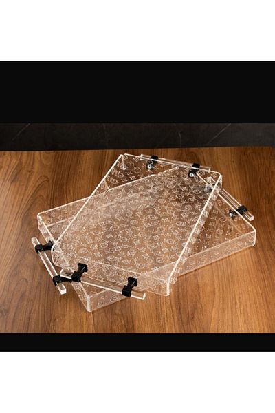TOHFAT-AL MAIDAH Luxury Acrylic Tray Set 2 Pieces