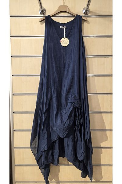 Park Moda Italian Zero Sleeve Long Cotton Dress