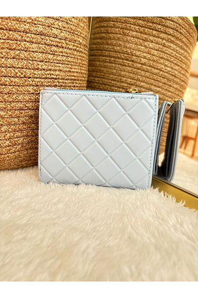 Z&M COLLECTION BAG SHOPPİNG Medium Size Wallet with Quilted Detail, Snap Closure, Zipper (Coin) Compartment