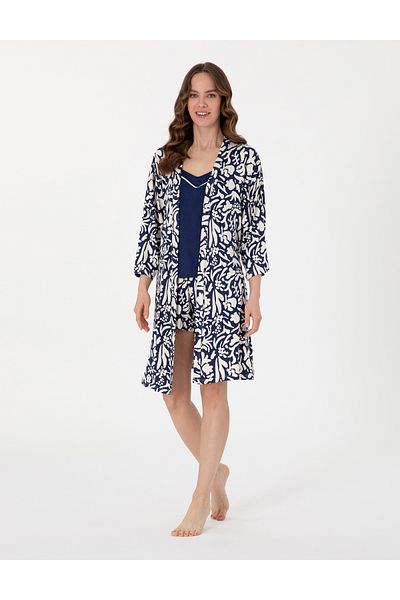 Pierre Cardin Navy Blue 3-Piece Pajama Set 50319034-Vr033