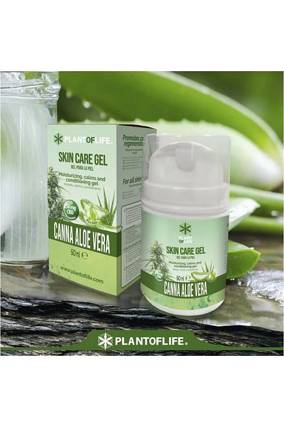 OEM Gel Calmare Regenerare si Hidratare cu CBD 250mg si Aloe Vera pentru corp Plant of Life Canna - 50ml