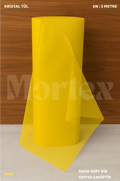Mortex Κίτρινο Κρυστάλλινο Τούλι 100x300 εκ |   Αρραβώνας, Χένα, Γάμος, Πακέτο, Πόρτα και Διακόσμηση πάρτι