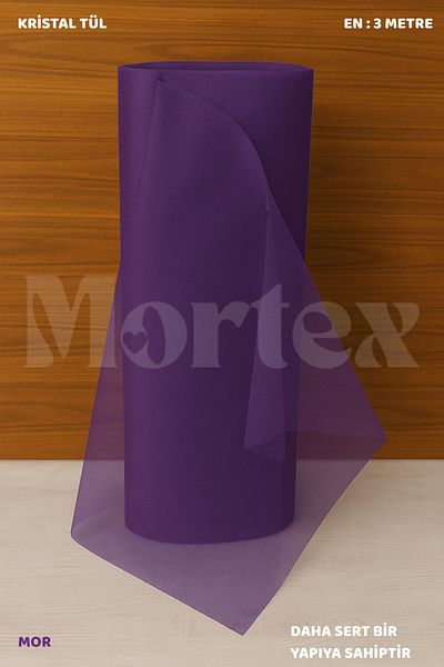 Mortex Μωβ Κρυστάλλινο Τούλι 100x300 εκ |   Αρραβώνας, Χένα, Γάμος, Πακέτο, Πόρτα και Διακόσμηση πάρτι