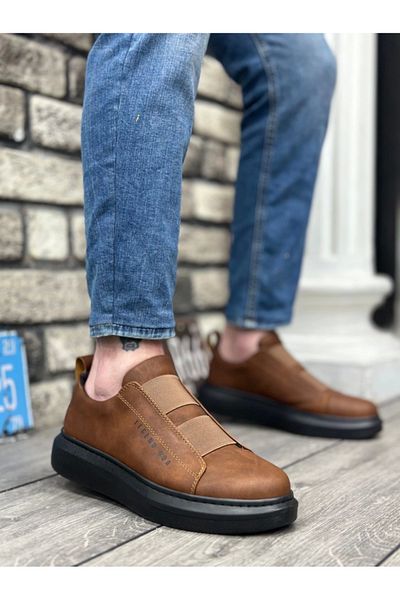KUBACK Legend is back BOA BA0307 - Tan Black Men's Shoes with Thick High Sole and Double Band
