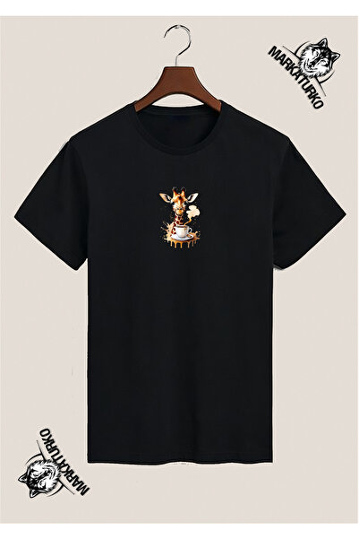MarkaTurko Giant Special Design Printed Black Tshirt 65701