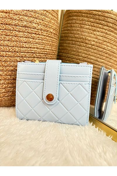 Z&M COLLECTION BAG SHOPPİNG Medium Size Wallet with Quilted Detail, Snap Closure, Zipper (Coin) Compartment