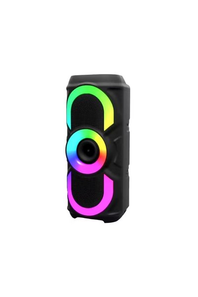 abnturk 40 Cm Şarjlı Taşınabilir Bluetooth Hoparlör LED Işıklı Ses Bombası Party Box