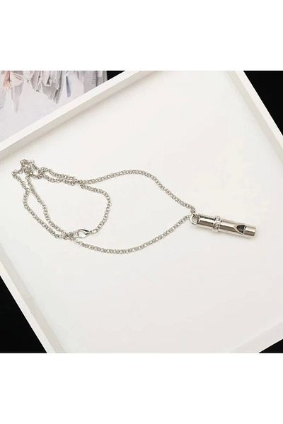 YNT İthalat Earthquake Whistle Steel Pendant