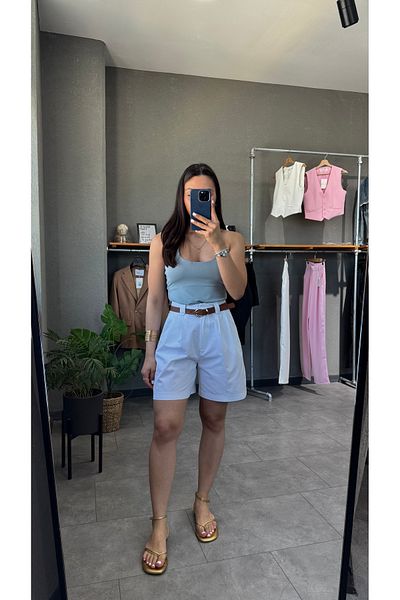 YOUR NAME High Waist Bermuda Women's Shorts
