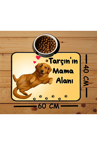 Yastık Deposu Özel Fotoğraf Ve İsimli Kedi Köpek Mama Paspası Ve Mama Önü Tuvalet Önü Paspas 40x60cm