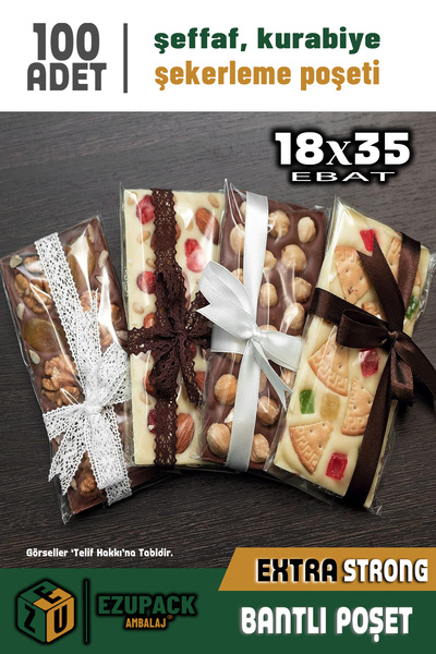 ASTOR AMBALAJ 18X35 100Ad Kurabiye Şeker Parti Baby Shower Doğum günü Hediyel...