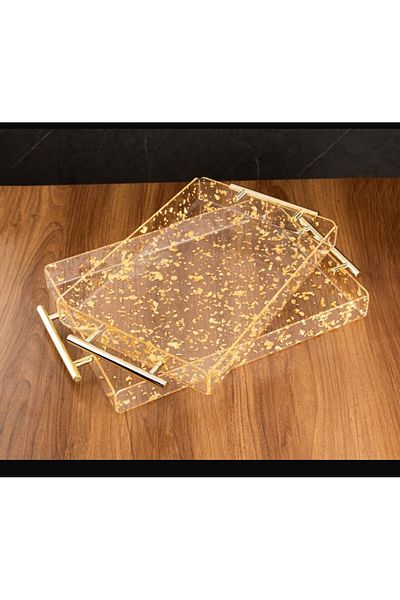 TOHFAT-AL MAIDAH Luxury Acrylic Tray Set 2 Pieces