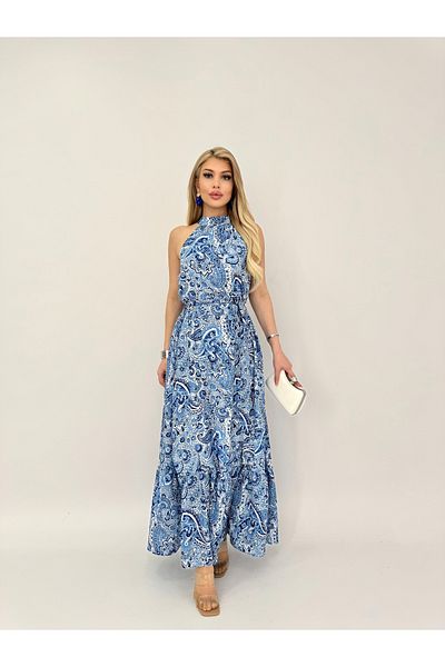 amcacom Rochie lungă fără mâneci cu model
