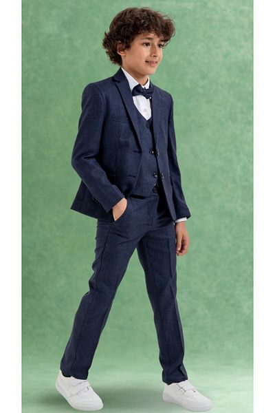 Atlas Kids Boys' Tuxedo Suit – Jacket, Pants, Vest, Bow Tie, Shirt Set of 5