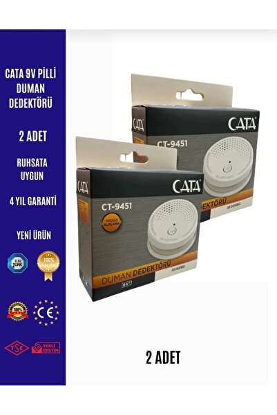 Genel Markalar 9v Pilli Duman Dedektörü 2 Adet