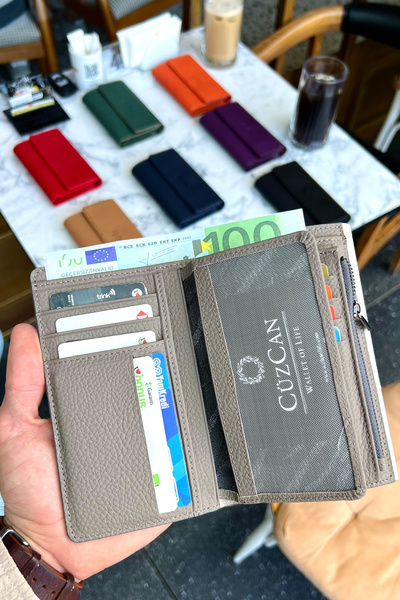 CüzCan Jesi Mink Genuine Leather Women's Wallet Medium Size Stylish and Convenient