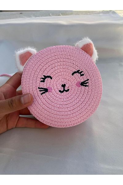 EMKSHOP Plush Eared Cat Bag with Strap (13 * 13 cm)