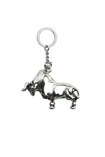 Herşey Nota Iron Taurus – Unisex Metal Keychain with Bull Figure