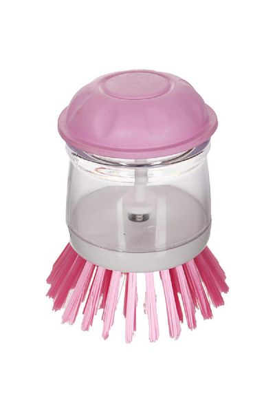 Flora Plastic Soap Dispensing Dish Brush Assorted Color
