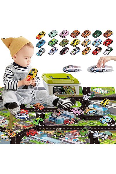 Beauenty 30 Pack Mini Pull Back Toy Cars