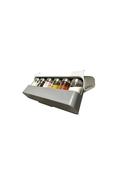 OEM Raft cu organizator de condimente, 6 recipiente din plastic, 13.5x32x6.5cm