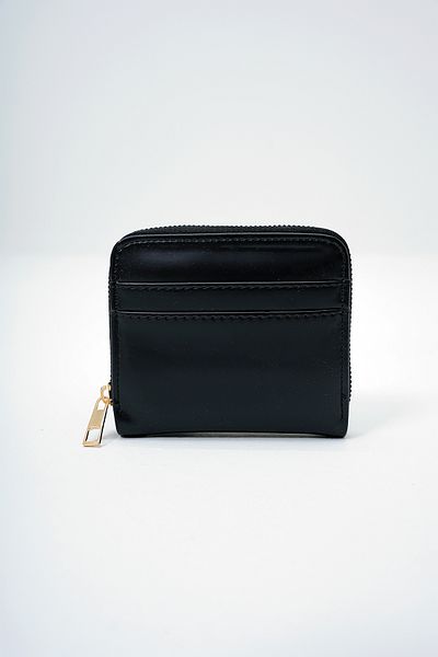 VAGGON Women's Black Faux Leather Zippered Card Compartment Stylish Soft Leather Wallet Prmx14083