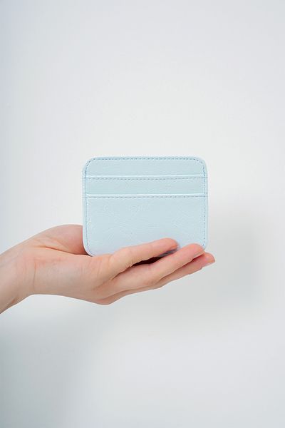 VAGGON Women's Blue Faux Leather Mini Card Holder Prmx14079