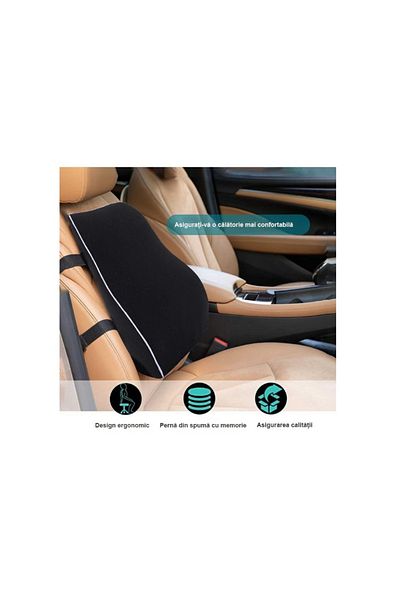 OEM Lumbar pillow for office or car, Pain Relief, Memory Foam, 45x40x13cm