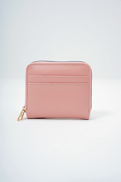 VAGGON Women's Powder Pink Faux Leather Stylish Soft Leather Wallet with Zippered Card Compartment Prmx14083