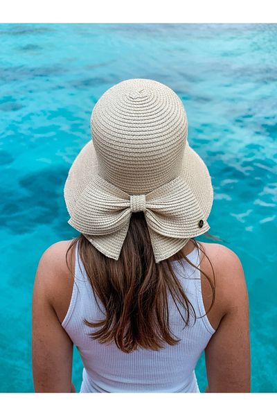 LAGRANZE Lux Straw Hat with Bow