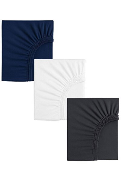 COTENCONCEPT 3 Adet 50 x 90 x 10 cm Anne Yanı Lastikli Penye Kumaş Bebek Çarşafı